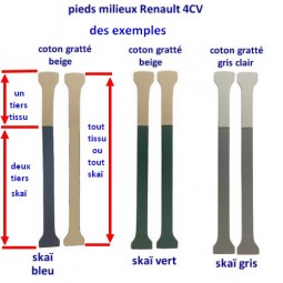 Habillage des pieds milieux Renault 4CV