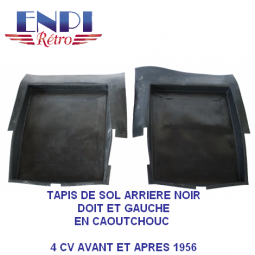 Tapis arrière Renault 4cv noir  la paire