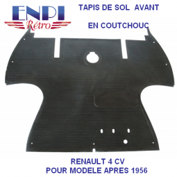 Tapis de sol avant Renault 4 CV noir après 1956