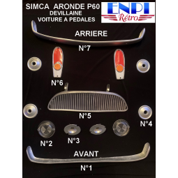 PARE CHOC AVANT SIMCA ARONDE  P60 DEVILLAINE