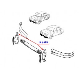 Butoir supérieur de pare choc Avant Renault 8