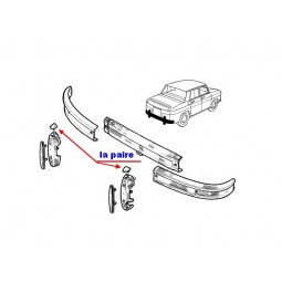 Butoir supérieur de pare choc arrière Renault 8