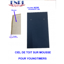 CIEL DE TOIT NOIR SUR MOUSSE ÉPAISSEUR 3 MM