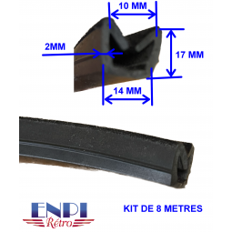 COULISSES DE GLACES  R16 RENAULT KIT 8 MÈTRES