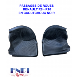 PASSAGES DE ROUES  Renault 8 & 10 noir en  caoutchouc